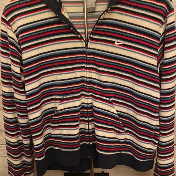 Nike Vintage Multicolor Striped Full-Zip Hoodie - Picture 2 of 4